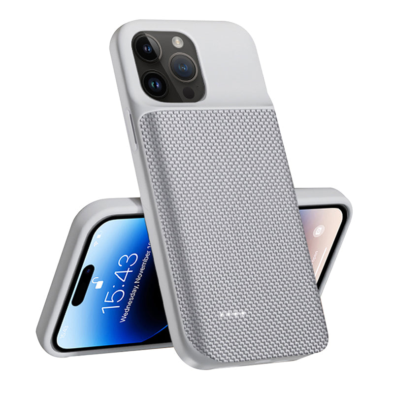For iPhone 14 Pro 6800mAh Rechargeable Extended Battery Power Bank Oxford Cloth Surface Phone Charger Back Case For iPhone 14 Pro 6800mAh Rechargeable Extended Battery Power Bank Oxford Cloth Surface Phone Charger Back Case